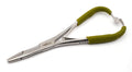 NIRVANA Mitten Scissor Clamps w/ Hook Eye Cleaner 5.5inch (olive grip)